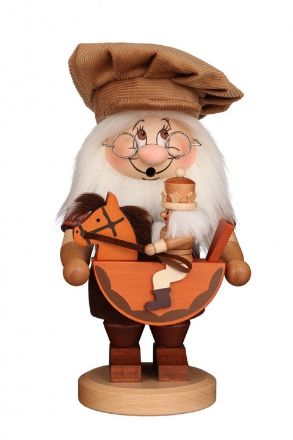 Bild von Ulbricht Räuchermann Wichtel mit Reiterlein