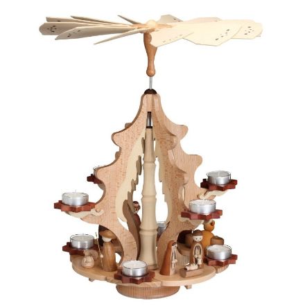 Bild von Zeidler Teelicht Pyramide Weihnachtskranz "Geburt"