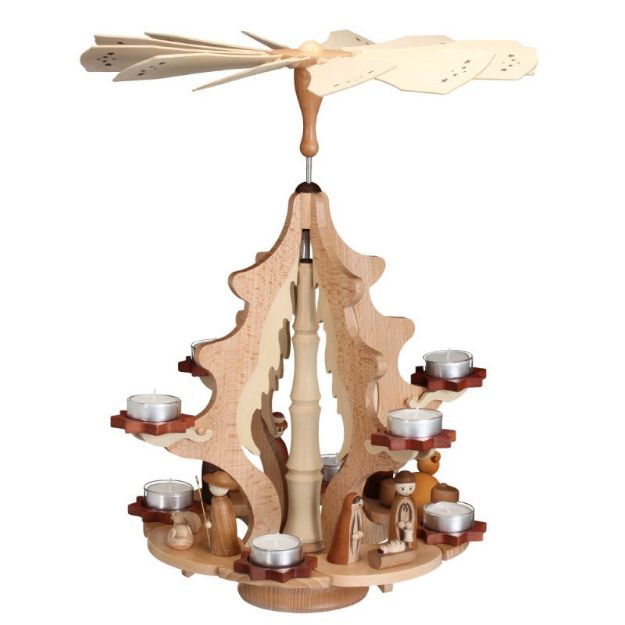 Bild von Zeidler Teelicht Pyramide Weihnachtskranz "Geburt"