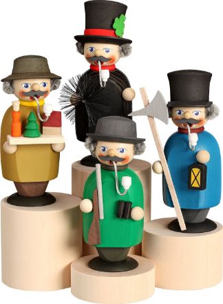 Bild von Seiffener Volkskunst Säulendisplay für 4 Figuren