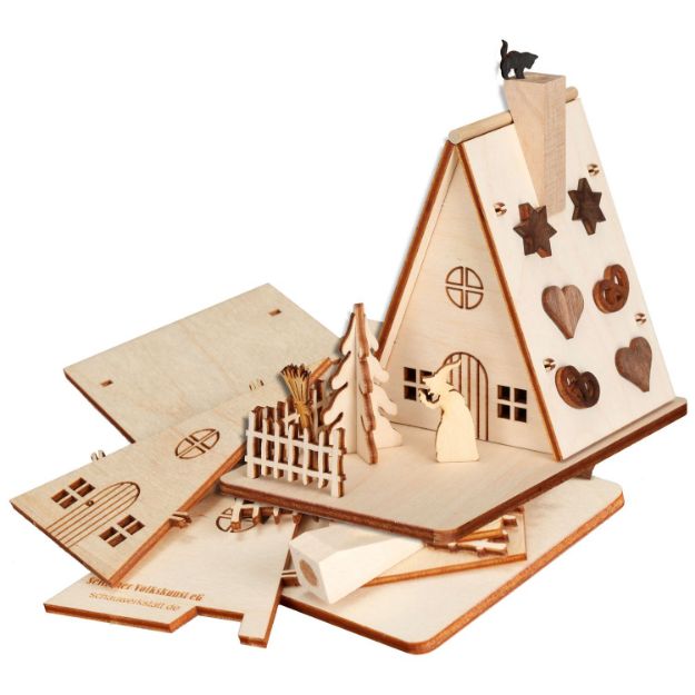 Bild von Seiffener Volskunst Bastelset Räucherhaus, Hexenhaus