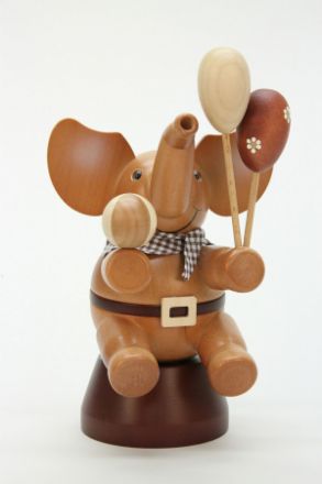 Bild von Ulbricht Räuchermann Elefant mit Spielzeug natur