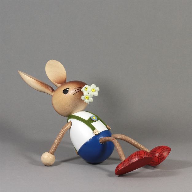 Bild von Kuhnert Hasenjunge mit Blume im Mund, Krummbein