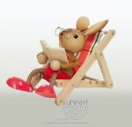 Bild von Kuhnert Hasenmädchen im Liegestuhl, Krummbein