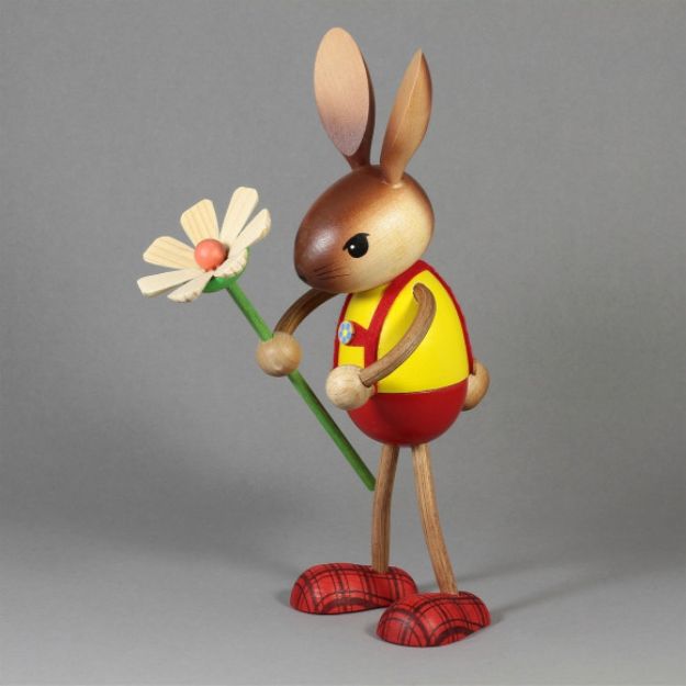 Bild von Kuhnert Hasenjunge mit Blume, Krummbein